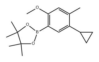 2-(5-cyclopropyl-2-methoxy-4-methylphenyl)-4,4,5,5-tetramethyl-1,3,2-dioxaborolane Struktur