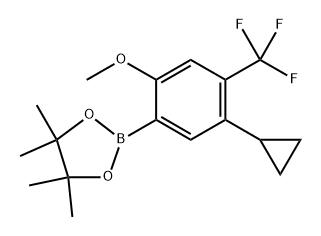 2-(5-cyclopropyl-2-methoxy-4-(trifluoromethyl)phenyl)-4,4,5,5-tetramethyl-1,3,2-dioxaborolane Struktur