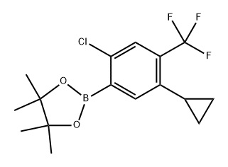 2-(2-chloro-5-cyclopropyl-4-(trifluoromethyl)phenyl)-4,4,5,5-tetramethyl-1,3,2-dioxaborolane Struktur