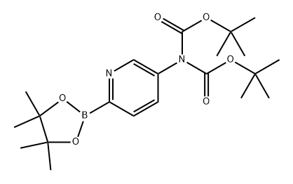 5-(Di-Boc-amino)pyridine-2-boronic acid pinacol ester Struktur