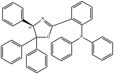 Oxazole, 2-[2-(diphenylphosphino)phenyl]-4,5-dihydro-4,5,5-triphenyl-, (4R)- Struktur