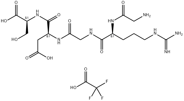 L-Serine, glycyl-L-arginylglycyl-L-α-aspartyl-, 2,2,2-trifluoroacetate (1:1) Struktur