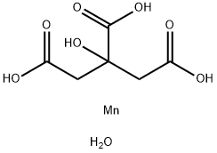 Manganese citrate decahydrate Struktur