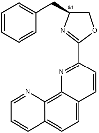 1,10-Phenanthroline, 2-[(4S)-4,5-dihydro-4-(phenylmethyl)-2-oxazolyl]- Struktur