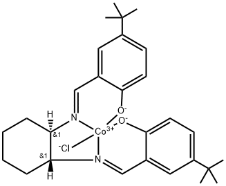 Chloro[[2,2'-[(1R,2R)-1,2-Cyclohexanediylbis[(nitrilo-κN)methylidyne]]bis[4-bis(1,1-dimethylethyl)phenolato-κO]](2-)]cobalt Struktur