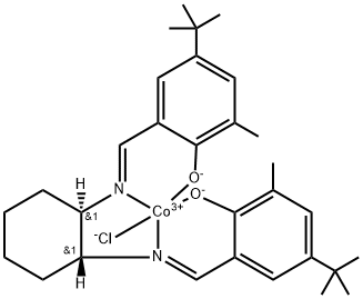 Chloro[[2,2'-[(1R,2R)-1,2-Cyclohexanediylbis[(nitrilo-κN)methylidyne]]bis[4-bis(1,1-dimethylethyl)-6-methyl-phenolato-κO]](2-)]cobalt Struktur