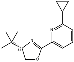 (S)-4-(tert-Butyl)-2-(6-cyclopropylpyridin-2-yl)-4,5-dihydrooxazole Struktur