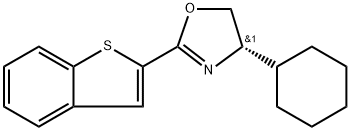 Oxazole, 2-benzo[b]thien-2-yl-4-cyclohexyl-4,5-dihydro-, (4S)- Struktur