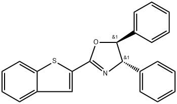 Oxazole, 2-benzo[b]thien-2-yl-4,5-dihydro-4,5-diphenyl-, (4S,5S)- Struktur