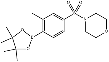 Morpholine, 4-[[3-methyl-4-(4,4,5,5-tetramethyl-1,3,2-dioxaborolan-2-yl)phenyl]sulfonyl]- Struktur