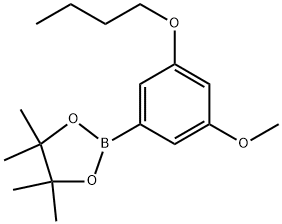 1,3,2-Dioxaborolane, 2-(3-butoxy-5-methoxyphenyl)-4,4,5,5-tetramethyl- Struktur