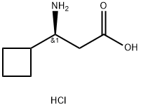 (S)-3-Amino-3-cyclobutylpropanoic acid hydrochloride Struktur