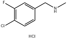 1-(4-Chloro-3-fluorophenyl)-N-methylmethanamine hydrochloride Struktur