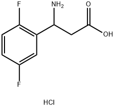 3-AMINO-3-(2,5-DIFLUOROPHENYL)PROPANOIC ACID HYDROCHLORIDE Struktur