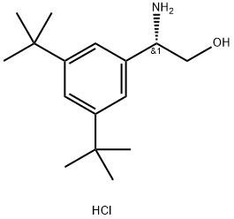 (S)-2-Amino-2-(3,5-di-tert-butylphenyl)ethan-1-ol hydrochloride Struktur