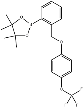 1,3,2-Dioxaborolane, 4,4,5,5-tetramethyl-2-[2-[[4-(trifluoromethoxy)phenoxy]methyl]phenyl]- Struktur