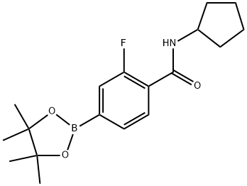 Benzamide, N-cyclopentyl-2-fluoro-4-(4,4,5,5-tetramethyl-1,3,2-dioxaborolan-2-yl)- Struktur