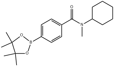 Benzamide, N-cyclohexyl-N-methyl-4-(4,4,5,5-tetramethyl-1,3,2-dioxaborolan-2-yl)- Struktur