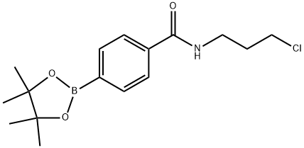 Benzamide, N-(3-chloropropyl)-4-(4,4,5,5-tetramethyl-1,3,2-dioxaborolan-2-yl)- Struktur