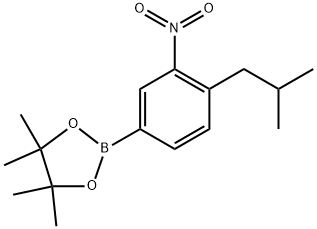 1,3,2-Dioxaborolane, 4,4,5,5-tetramethyl-2-[4-(2-methylpropyl)-3-nitrophenyl]- Struktur