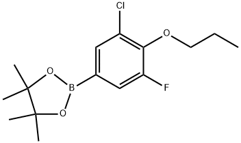 1,3,2-Dioxaborolane, 2-(3-chloro-5-fluoro-4-propoxyphenyl)-4,4,5,5-tetramethyl- Struktur