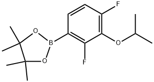 1,3,2-Dioxaborolane, 2-[2,4-difluoro-3-(1-methylethoxy)phenyl]-4,4,5,5-tetramethyl- Struktur