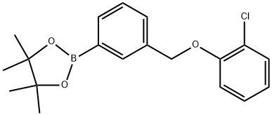 1,3,2-Dioxaborolane, 2-[3-[(2-chlorophenoxy)methyl]phenyl]-4,4,5,5-tetramethyl- Struktur