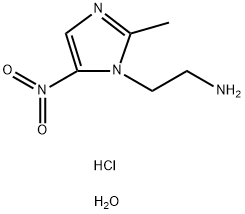 2-(2-Methyl-5-nitro-1H-imidazol-1-yl)ethanamine dihydrochloride hydrate Struktur