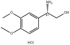 (S)-2-Amino-2-(3,4-dimethoxyphenyl)ethan-1-ol hydrochloride Struktur