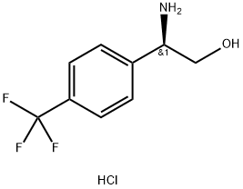 (R)-2-Amino-2-(4-(trifluoromethyl)phenyl)ethanol hydrochloride Struktur