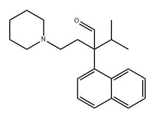 α-Isopropyl-α-(2-piperidinoethyl)-1-naphthaleneacetaldehyde Struktur