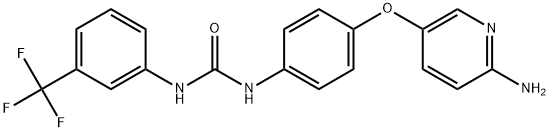 N-[4-[(6-Amino-3-pyridinyl)oxy]phenyl]-N′-[3-(trifluoromethyl)phenyl]urea Struktur