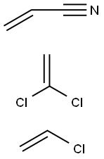 Acrylonitrile-vinylchloride-vinylidenechloride copolymer Struktur