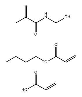 2-Propenoic acid, polymer with butyl 2-propenoate and N-(hydroxymethyl)-2-methyl-2-propenamide Struktur