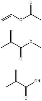 2-Propenoic acid, 2-methyl-, polymer with ethenyl acetate and methyl 2-methyl-2-propenoate Struktur