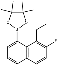 2-(8-Ethyl-7-fluoronaphthalen-1-yl)-4,4,5,5-tetramethyl-1,3,2-dioxaborolane Struktur