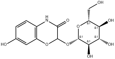 2-(β-D-Glucopyranosyloxy)-7-hydroxy-2H-1,4-benzoxazin-3(4H)-one Struktur