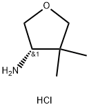 (S)-4,4-Dimethyltetrahydrofuran-3-amine hydrochloride Struktur