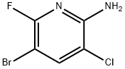 5-bromo-3-chloro-6-fluoropyridin-2-amine Struktur