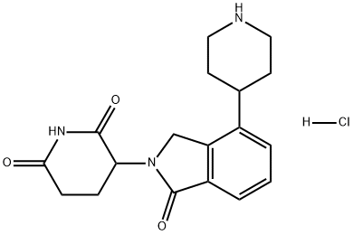 3-(1-氧代-4-(哌啶-4-基)異吲哚啉-2-基)哌啶-2,6-二酮鹽酸鹽, 2866110-09-8, 結(jié)構(gòu)式