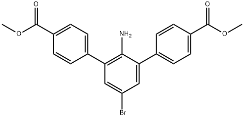 dimethyl 2'-amino-5'-bromo-[1,1':3',1''-terphenyl]-4,4''-dicarboxylate Struktur