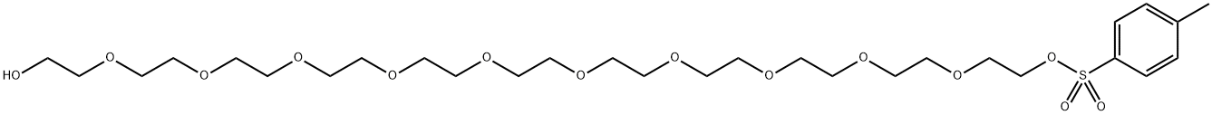 32-Hydroxy-3,6,9,12,15,18,21,24,27,30-decaoxadotriacontyl 4-methylbenzenesulfonate Struktur