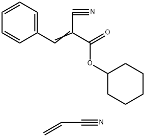 Cinnamic acid, .alpha.-cyano-, cyclohexyl ester, polymer with acrylonitrile Struktur