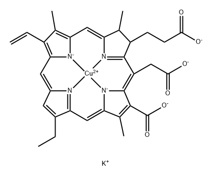 CHLOROPHYLLINCOPPERCOMPLEXPOTASSIUMSALT Struktur