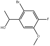 1-(2-bromo-4-fluoro-5-methoxyphenyl)ethanol Struktur