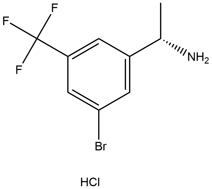 (S)-1-(3-bromo-5-(trifluoromethyl)phenyl)ethanamine hydrochloride Struktur