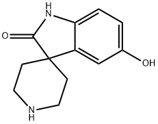 5-hydroxy-spiro[indole-3,4'-piperidin]-2(1H)-one Struktur