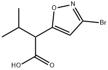 5-Isoxazoleacetic acid, 3-bromo-α-(1-methylethyl)- Struktur