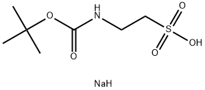 Ethanesulfonic acid, 2-[[(1,1-dimethylethoxy)carbonyl]amino]-, sodium salt (1:1) Struktur