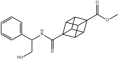 Methyl 4-((2-hydroxy-1-phenylethyl)carbamoyl)cubane-1-carboxylate Struktur